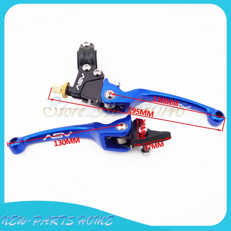 Алюминиевый синий ASV складные сцепные ручки для мотокросса мотоцикла Atv pit dirt bike