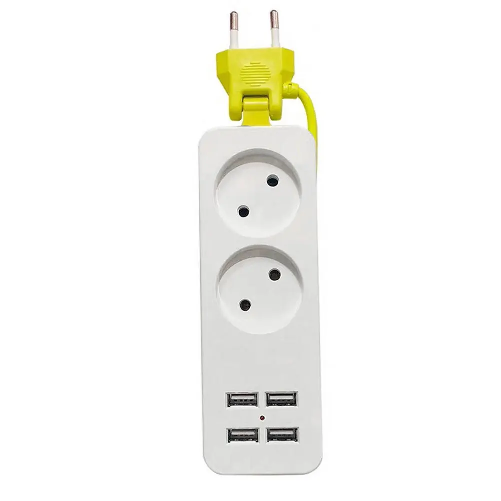 

Portable Travel Plug Adapter AC100-220V Power Strip Multiple Extension 1.5m Cable Sockets With 4 USB Port 2 Gang AC Slots