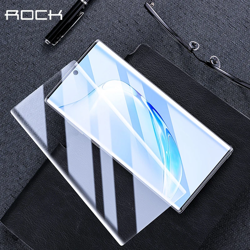 Для Samsung Note 10 Plus защита для экрана ROCK 0 18 мм полное покрытие 3D изогнутая мягкая