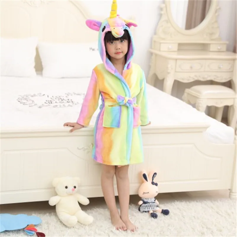 Полотенце для детей пляжный детский банный халат животных в виде радужного