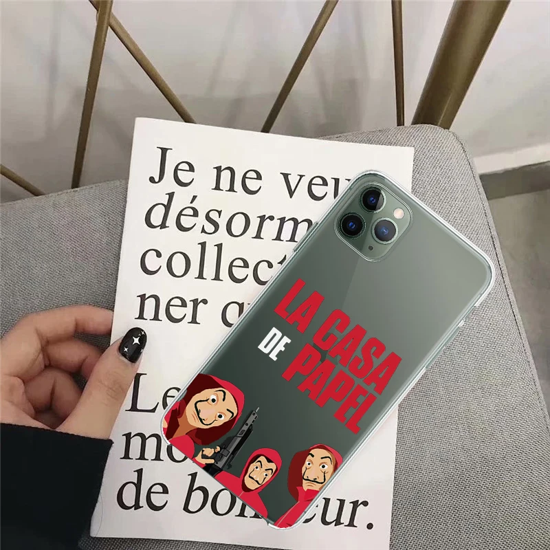 Money Heist House Paper прозрачный ТПУ Мягкий силиконовый чехол для телефона iphone XR XS Max 11 11Pro