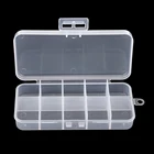 Прозрачный 10 отсеков рыболовная приманка коробка бусины для рыбалки на кнопках с джиг-Чехол