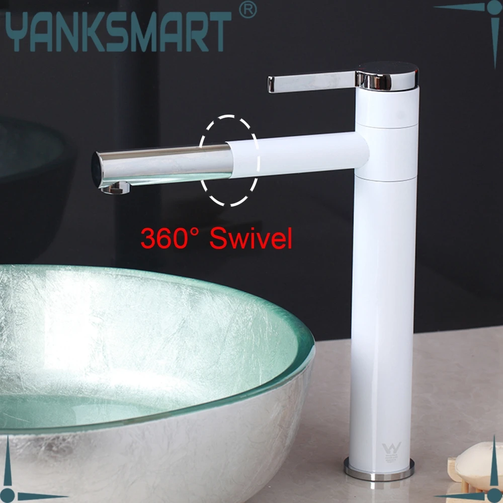 Выдвижной Смеситель для ванной белый кухонный кран с одной ручкой и креплением