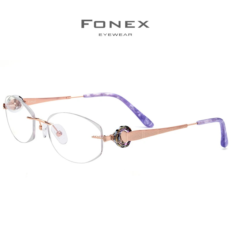 FONEX провода Титан очки без оправы Для женщин Сверхлегкий Элитный бренд дизайн