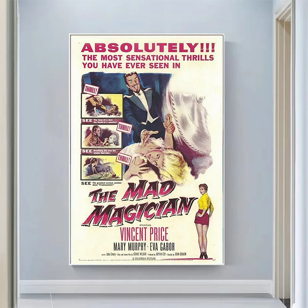 

V2563 The Mad Magician Винтаж, классическое кино ткань HD постер художественное украшение для дома в подарок