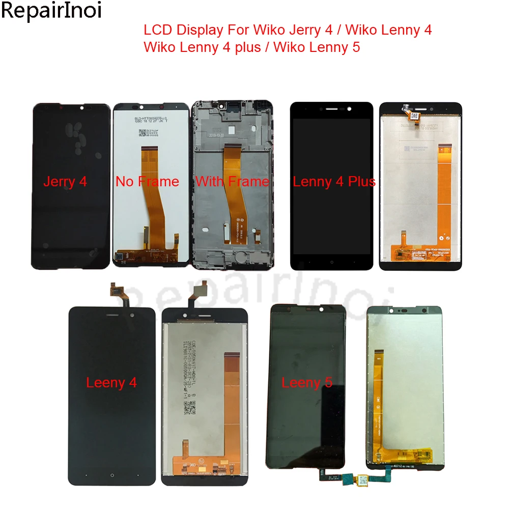 ЖК-дисплей для Wiko Lenny 4 Plus / 5 s сенсорный экран дибюзер Jerry в сборе с рамкой - купить