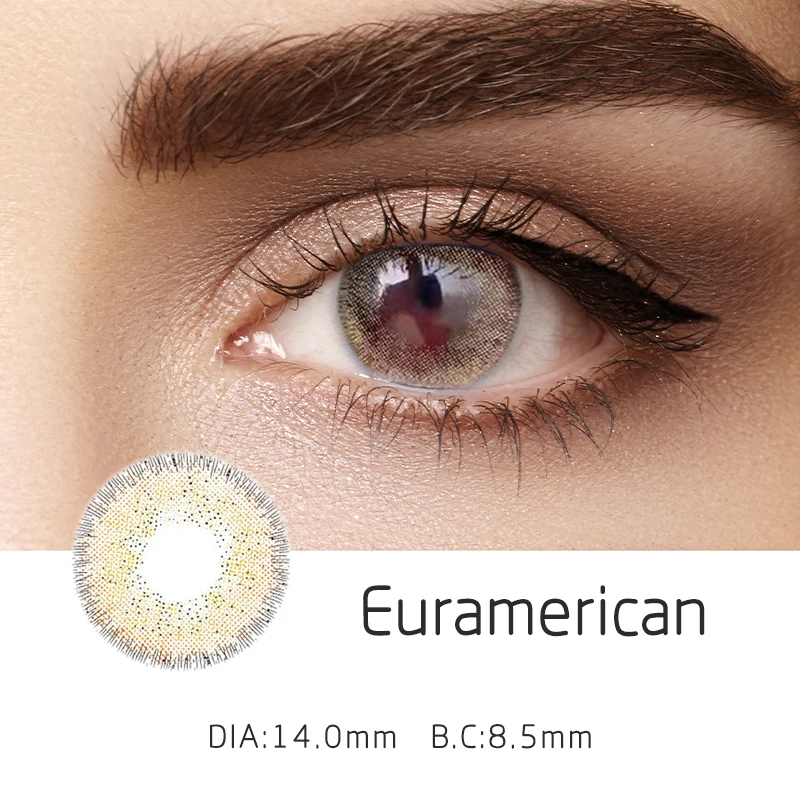 

2Pcs/pair 14mm Colored Contact Lenses Natural Color Light Brown Wholesale Green Black Females Halloween Natural Cosplay 3 Months