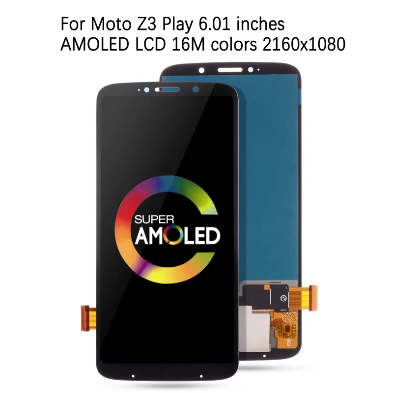 100% ТЕСТ ОК для Motorola Moto Z3 Play ЖК-экран с сенсорной панелью дигитайзер стекло Датчик