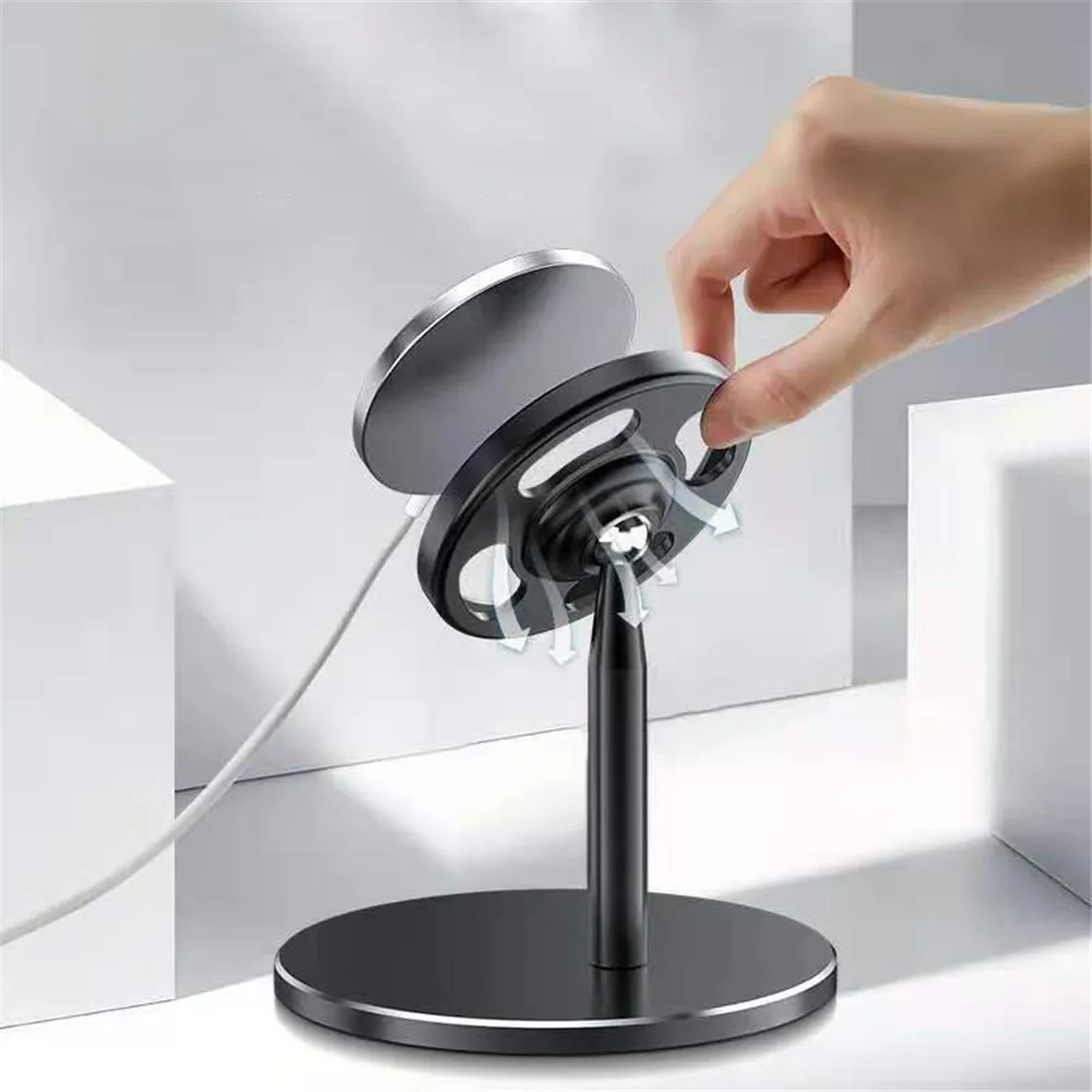 

Pro for the iphone 12 mini Max magnetic wireless charging stand 360 degrees stand suspension charging phone accessories base