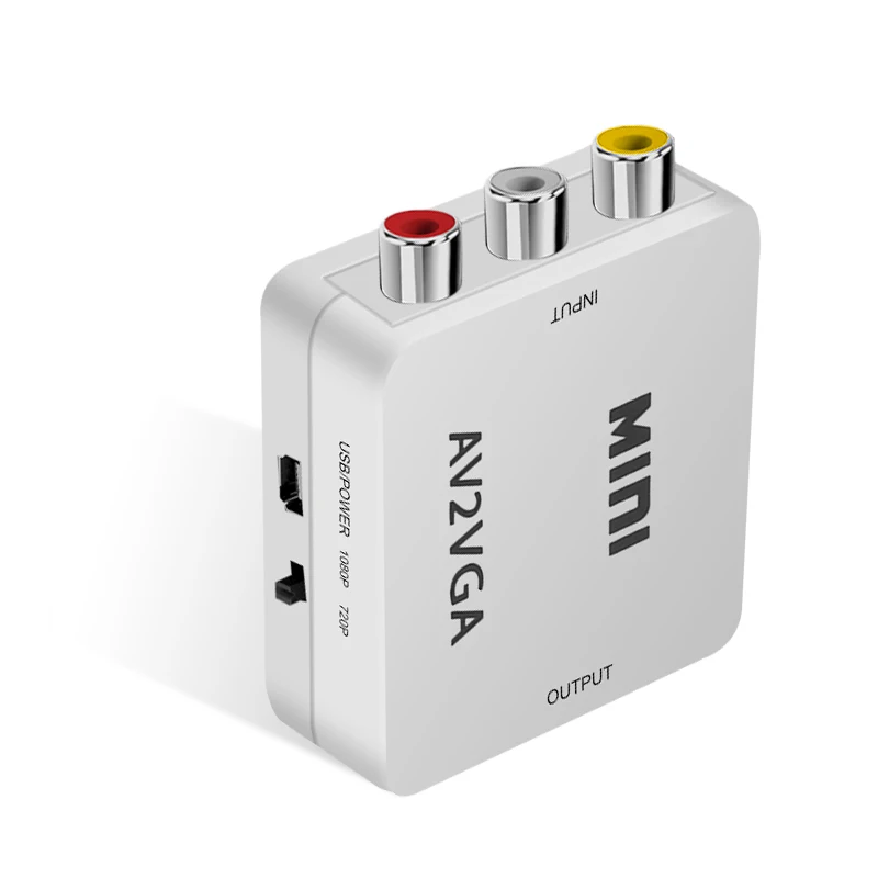 Преобразователь kebidu Mini HD AV в VGA преобразователь RCA CVBS видео ПК HDTV AV2VGA адаптер