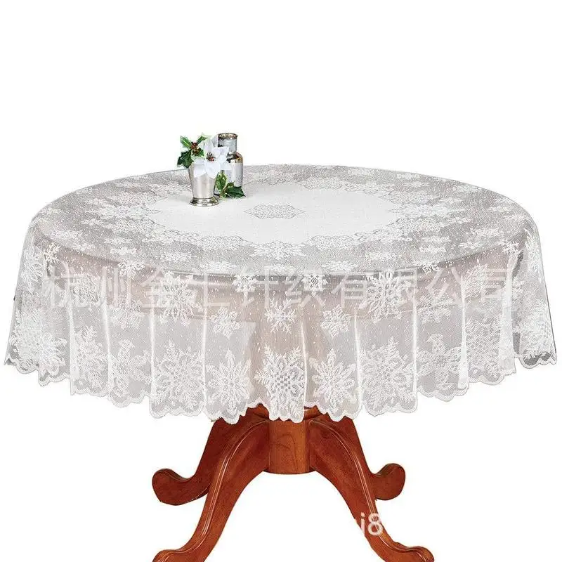 2019 Direct White Milk Customizable Tablecloth European and American Classical Snowflake Simple | Дом и сад