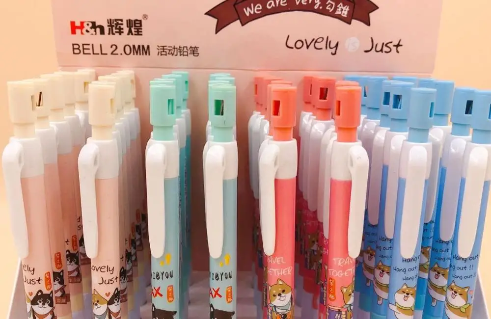 korea fashion style dog automatic pencil cartoon school gift student Mechanical Pencil 2.0mm writing pen promotion 48pc/lot | Канцтовары