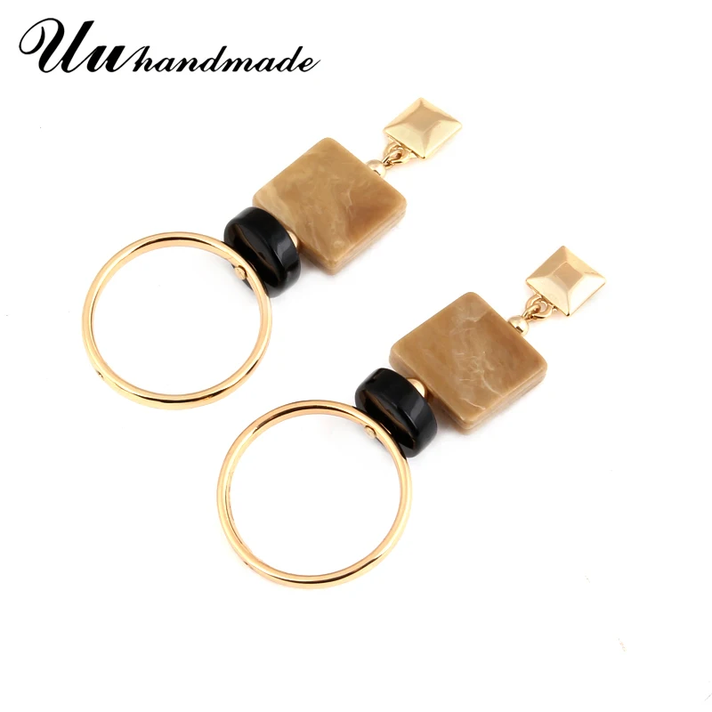 Новый Дизайн Акриловые круглые стильные женские серьги украшения|long earrings|earrings