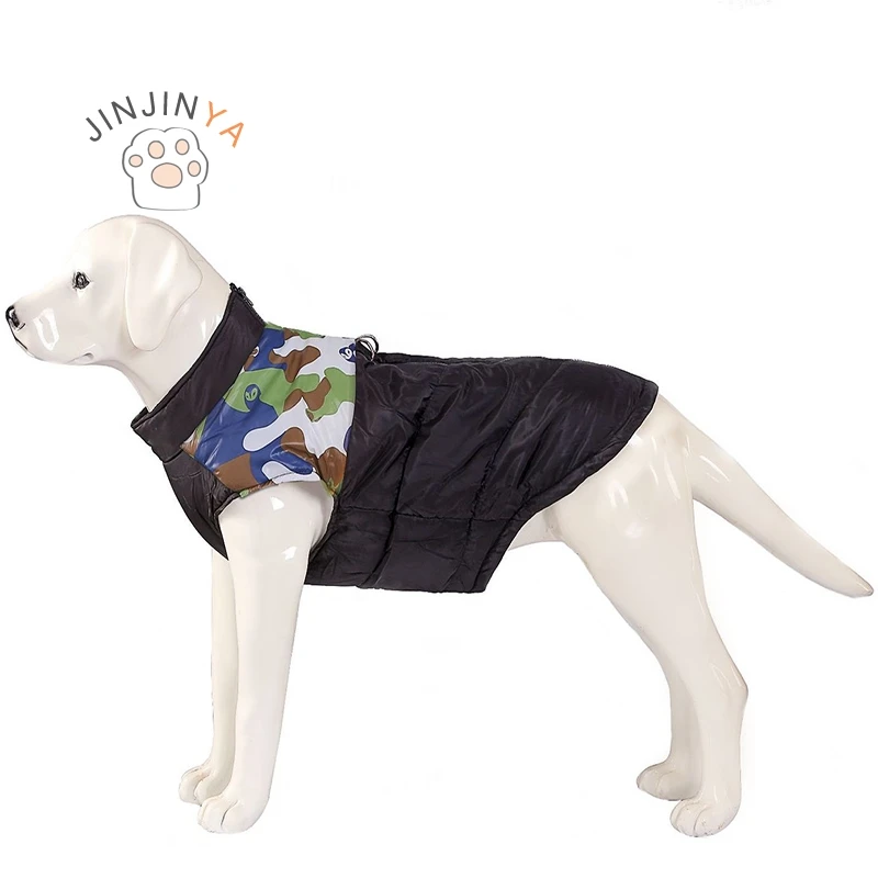 Dog Clothes Winter Warm Pet Dog Jacket Coat Autumn And Winter Thickened Warm Dog Cotton Clothes Ski Suits Big Dog Clothes