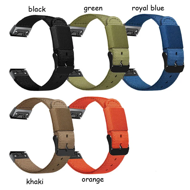 Ремешок для наручных часов Garmin Fenix 3 hr 5x 6x Plus пособие mk1 Quaitx3 сменный нейлоновый