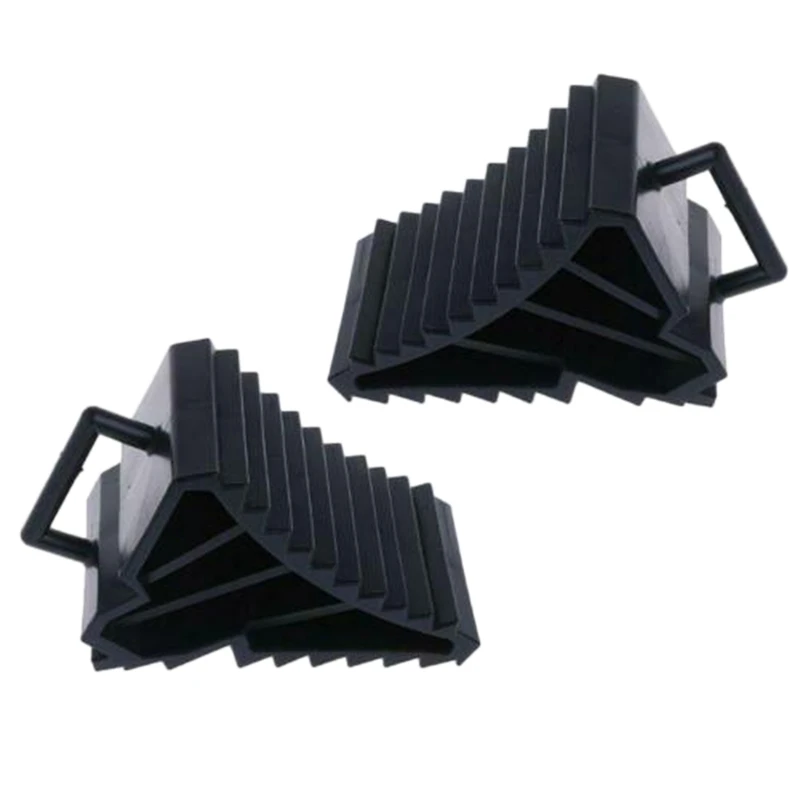 

2Pcs Antislip Vehicle Car Truck Wheel Tire Chock Stop Block Black