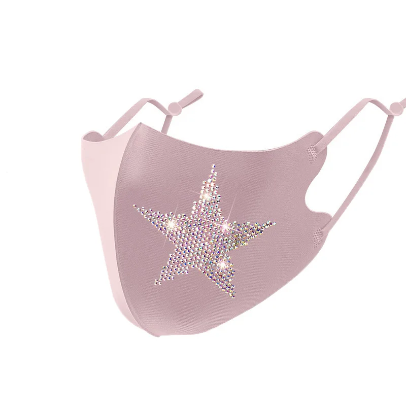 Новые Маски с блестками для женщин маска лица из ледяного шелка роскошная рта