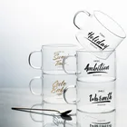 Стеклянная кружка с надписью INS, кофейная чашка с ручкой, пара чашек для завтрака, молока, чая, сока, холодная посуда для напитков, пиво