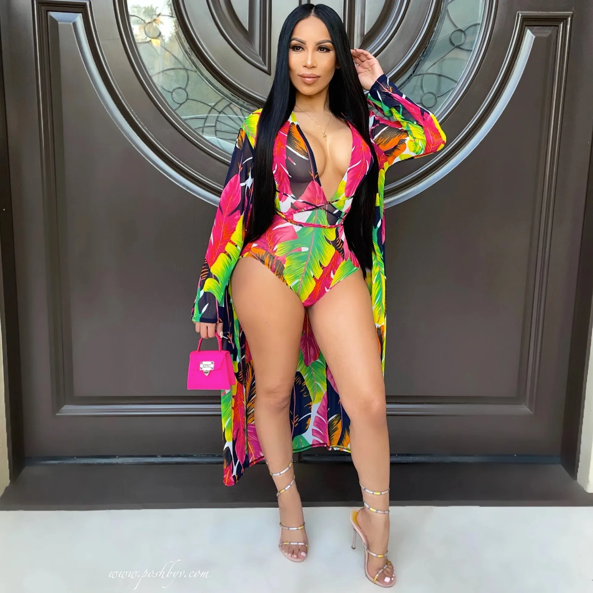 Женский купальник с принтом размера плюс 3 шт. летняя сексуальная женская накидка