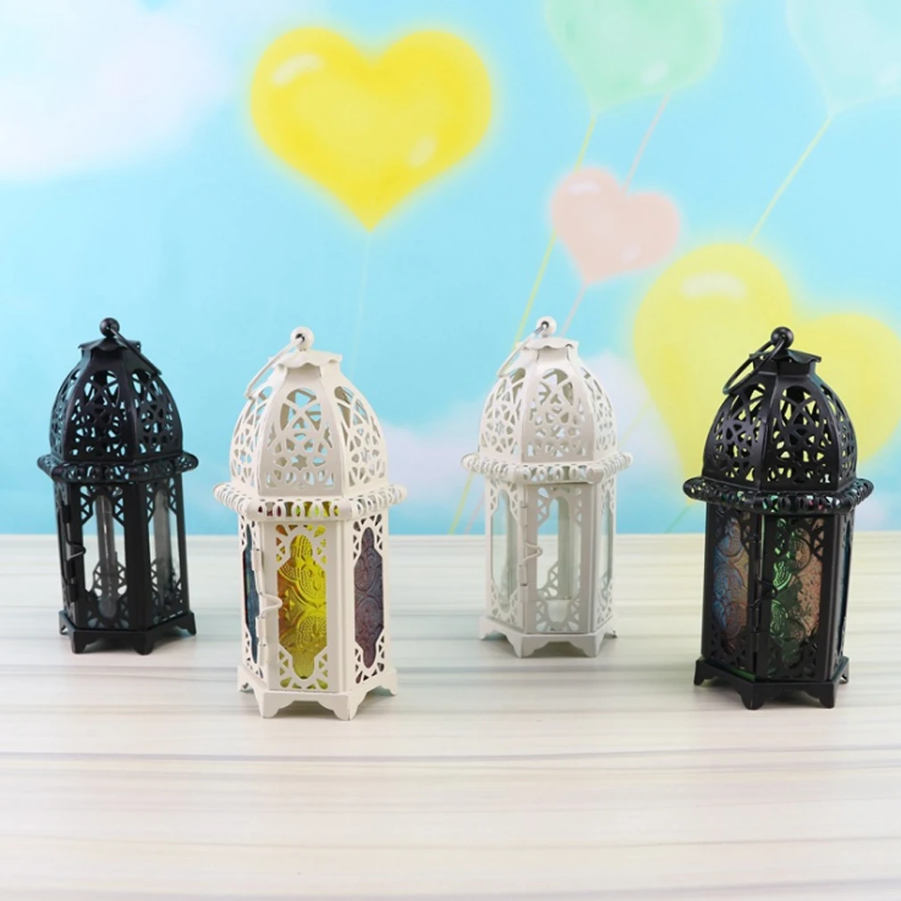 Brand New European Candlestick Vintage Hanging Candle Holder Moroccan Glass Lantern Wedding Home Decor | Дом и сад