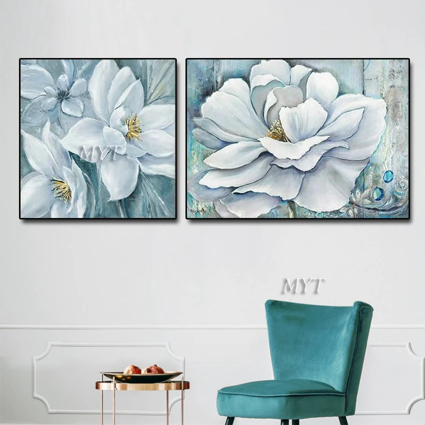 Картина маслом на холсте абстрактный дизайн цветов современное настенное