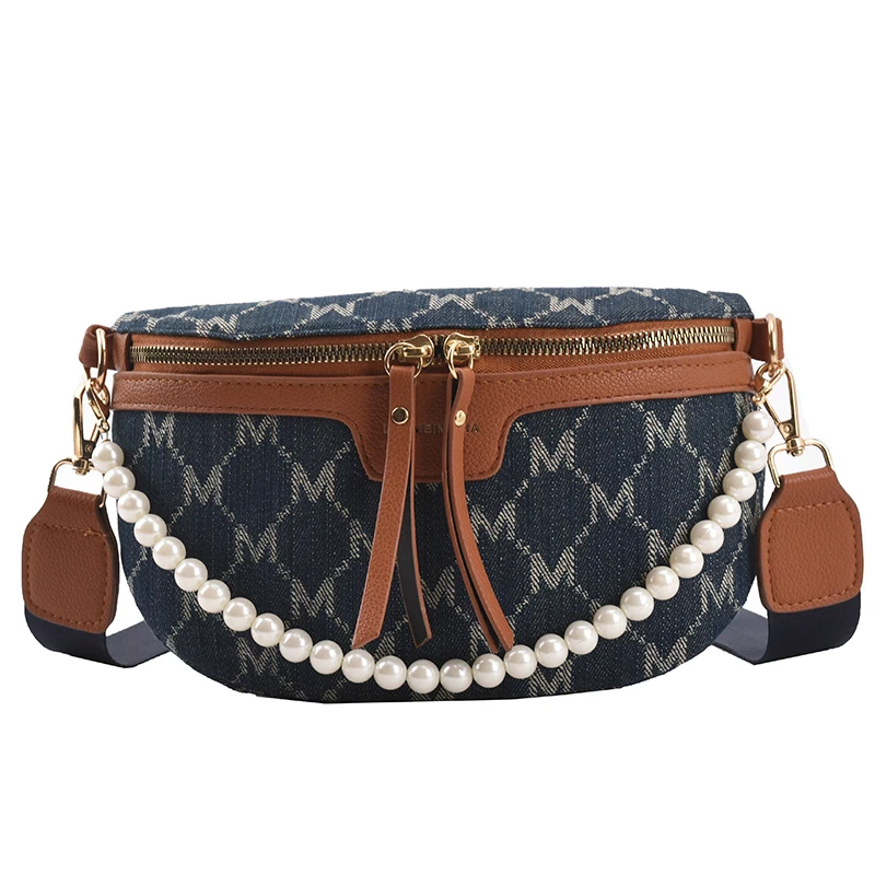 

2021 Spring and Autumn New Phone Purses Chest Bags Solid Color Chain Small Fanny Packs for Women 2021 Winter Fashion Waist Packs