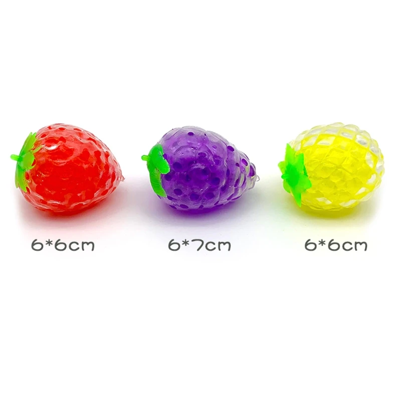 

H7JB 1 Set Squishy Rebound Simulation Pinch Toy, Cartoon Exquisite Strawberry Decompression Toy for Kids or Toddlers