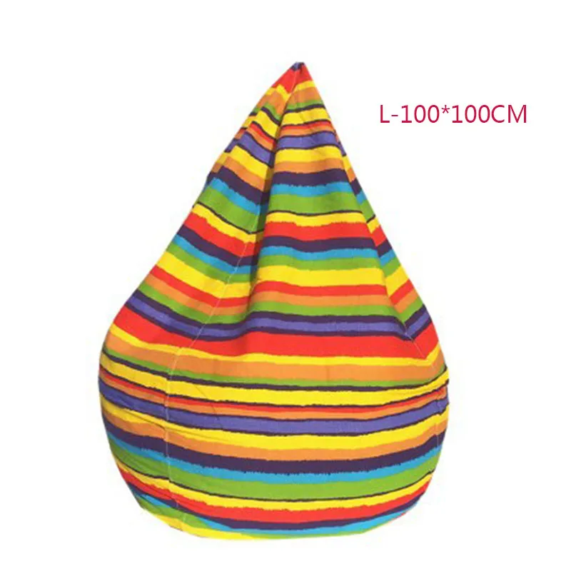 L-100X100CM Bean Bags для взрослых Bean Bag Cover Whithout наполнение lounger Bean Boozled Pouf Chambre спальня ленивый мешок стул диван Pouf Geant - Цвет: L-100X100CM
