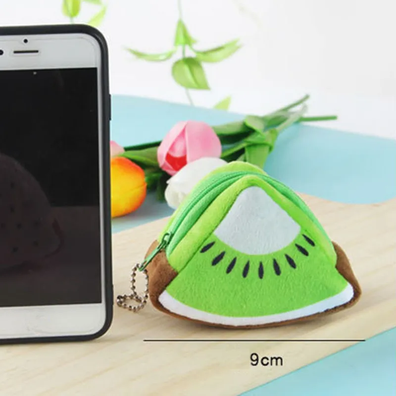 Женский кошелек с фруктами плюшевый Кошелек для монет Детская сумочка денег