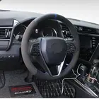 Чехол рулевого колеса автомобиля для Toyota Camry 2018-2019 RAV4 2019 Avalon 2019 Corolla 2019-2020 ручная работа натуральная кожа черного цвета