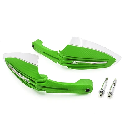 JAER Мотоцикл ATV 28 мм 22 мм Handbar желтый белый светодиодный фонарь Handguard ручной защита от ветра отражатель защита от падения рук - Цвет: Зеленый