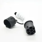 EV зарядное устройство IEC62196 штекер 3 фазы 1 фаза 16 А 32 А автомобильный разъем тип 2 переходник