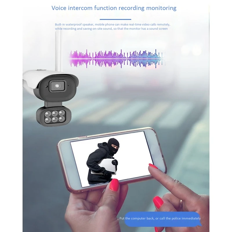 

5 Million Pixel Camera Home Smart HD Surveillance Camera with Bracket Wireless Night Vision Monitor