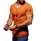Застежка-молния с длинными рукавами Слим Фит Мужская футболка мужская мода роскошный фирменный дизайн в стиле хип-хоп в уличном топы Мужские футболки футболка размера плюс 5XL