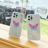 butterfly transparent soft case for iphone 12 11 pro xs max x xr 6 s 7 8 plus shockproof tpu cover for iphone se 2020 phone case