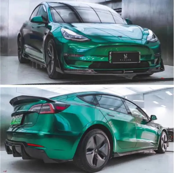 Новая модель 3 Реальные углеродного волокна спереди диффузор губа на задний