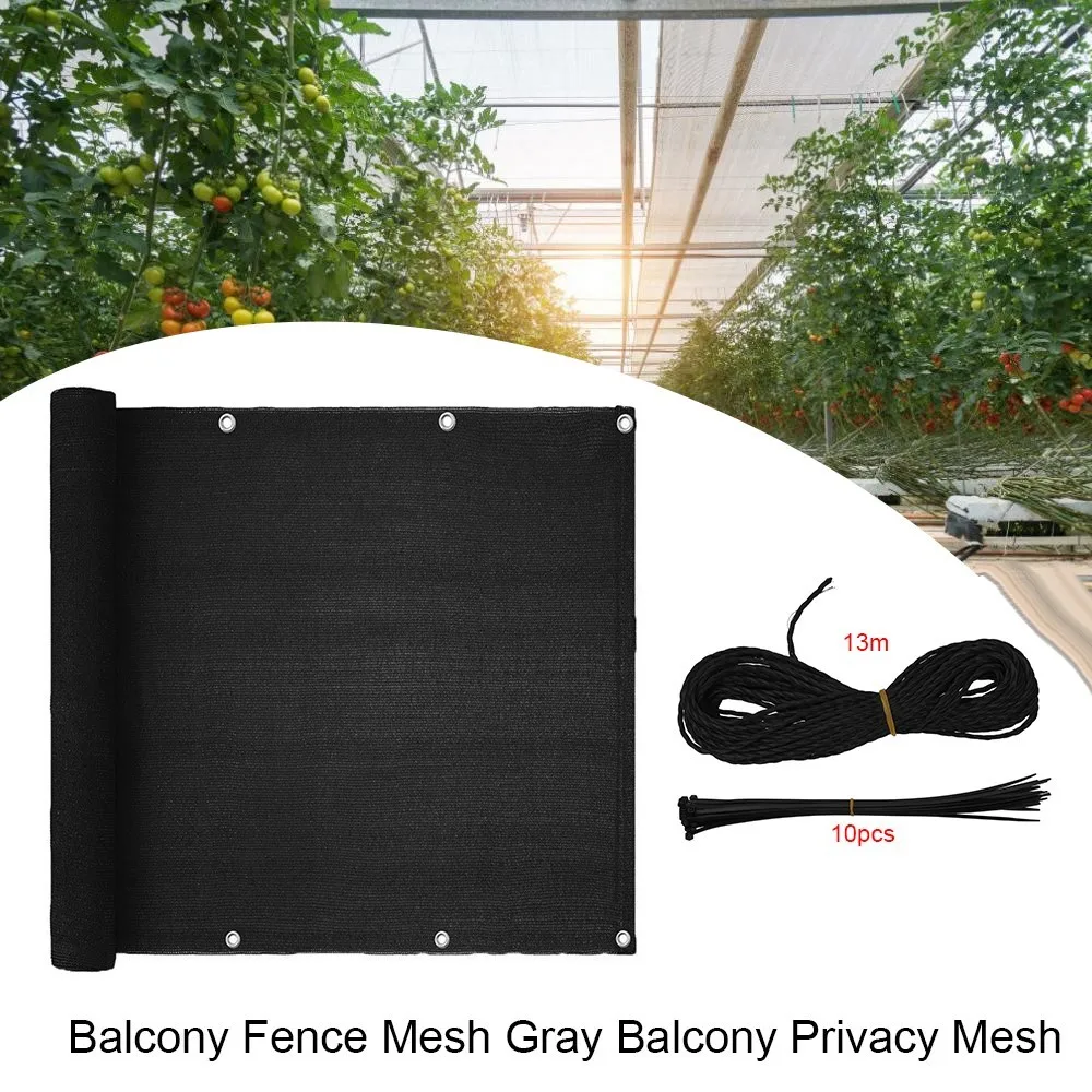 

0.9x5m Balcony Garden Privacy Screen Cover Yard Awning Fence-Cover Shade Windproof Sun Shade Balcony Fence Mesh Net