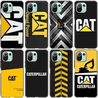 caterpillar cat logo phone case for xiaomi mi 11 lite ne 11i 10t 11t pro a2 a3 lite poco f3 m3 m4 c31 x3 pro nfc gt black cover