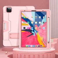 case for ipad air4 2020 10 9 tablet cover fashion capa tpu safe silicone protection anti fall shell bracket funda with pen slot