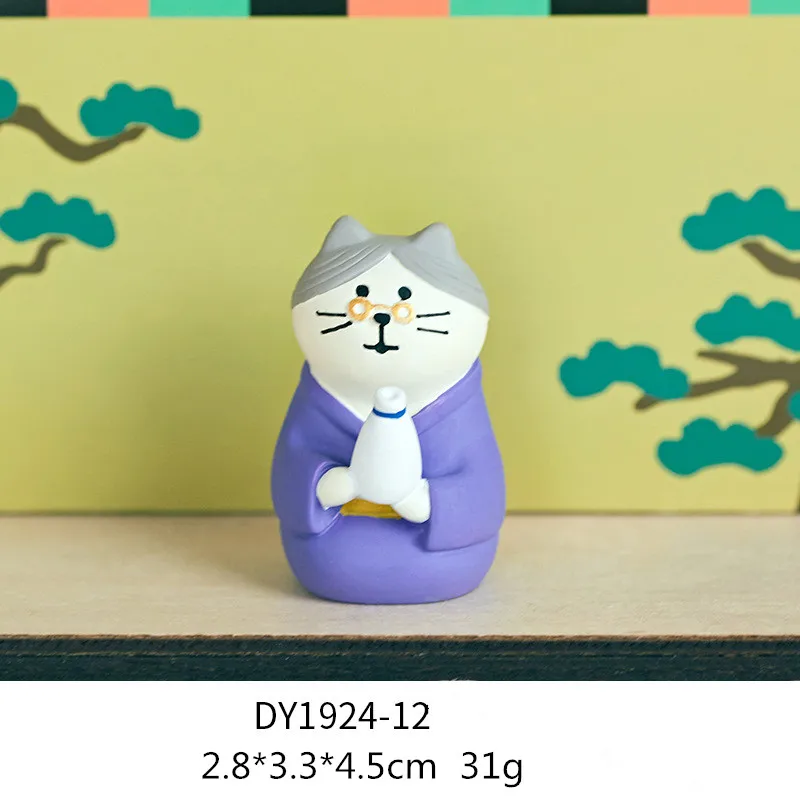 DY1924-12 Японский мультяшный Кот фигурка декоративные резиновые гвоздики украшения миниатюрные фигурки Настольный украшения для дома аксессуары детский подарок - Цвет: DY1924-12
