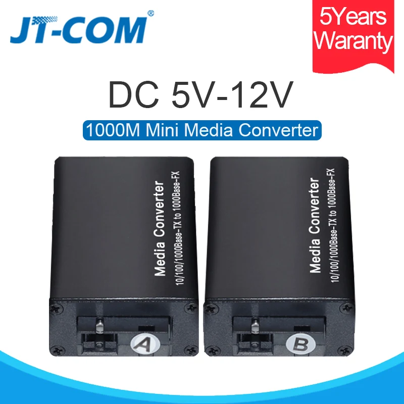 DC 5 V-12 V 20 км 1000 м мини локальных сетей оптического волокна волоконно-оптический к RJ45 одиночного режима коммутатора Ethernet оптический трансивер SM SC FTTH
