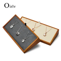 oirlv wooden jewelry display stand for necklace pendant bracelet choker jewelry tray jewelry organizer holder jewelry tower