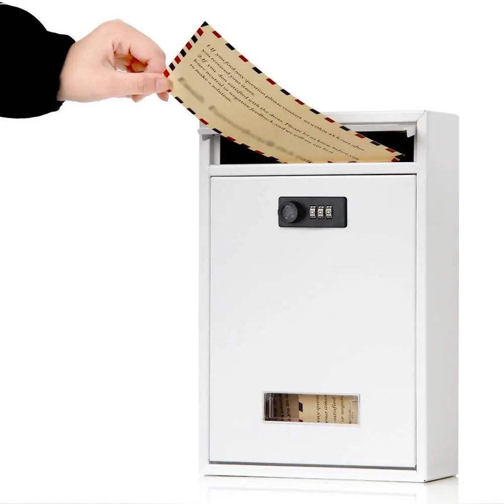 12 дюймов ментальный кодовый замок винтажный Drop Letterbox Настенный навесной почтовый