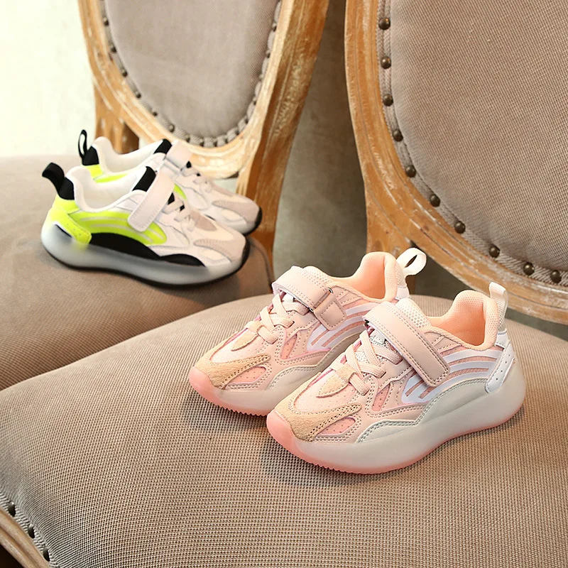 Детские спортивные кроссовки сетчатые повседневные Белые массивные для