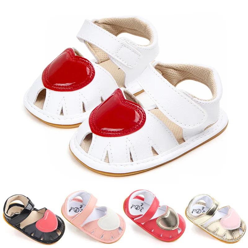 Сандалии для новорожденных мягкая нескользящая подошва искусственная кожа
