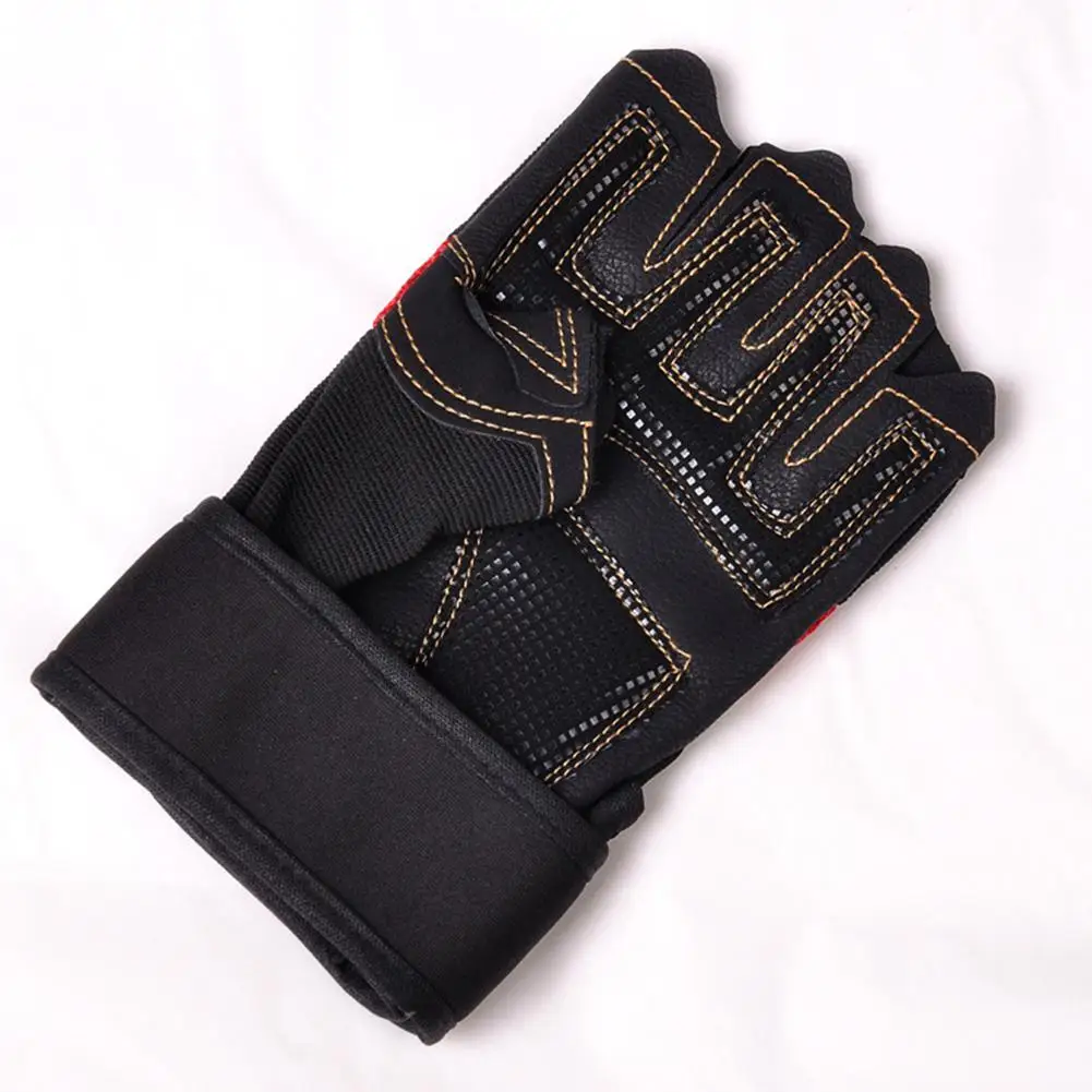 Перчатки мужские с полупальцами тренировочные митенки для бодибилдинга тяжелой