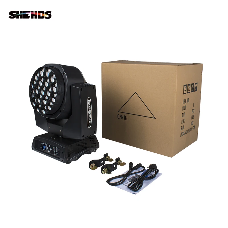 SHEHDS Sound Activated Disco Ball Party Lights Big Bees Eyes 19X15W RGBW Zoom Light Best For Christmas Home KTV Xmas Wedding | Лампы и