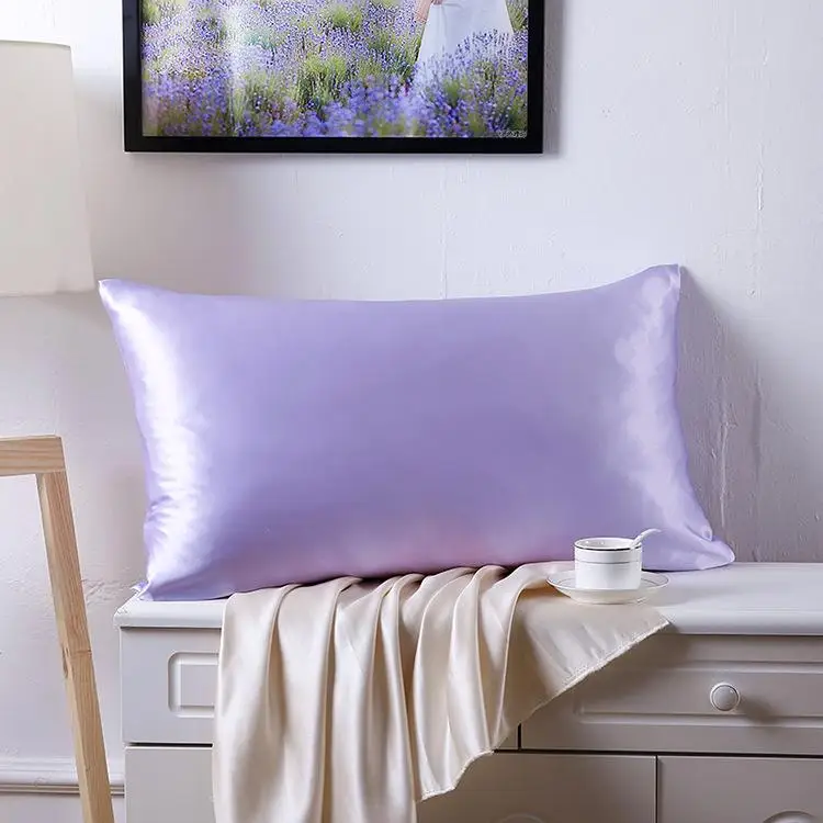20 100% Mulberry Silk Two Sides Pillowcase Charmeuse Satin Pillow Cover Invisiable Zipper Closure | Дом и сад