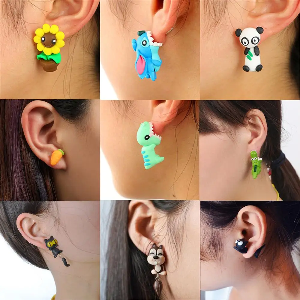 PeixinFashion ручной работы полимерная Марио глина лиса фотоэлемент для женщин 3D Милые