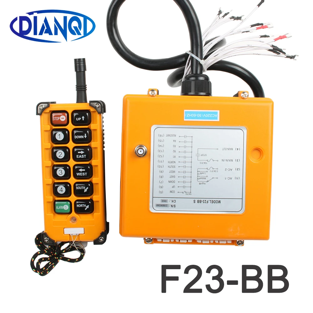 

F23-BB Industrial Wireless Radio Remote Controller Switch 1 Receiver+ 1Transmitter Speed Control Hoist Crane Control Lift Crane